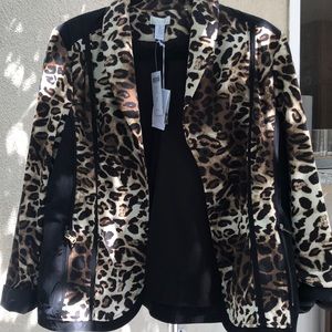 Animal print blazer